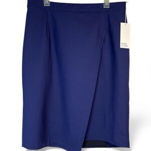 Pari Passu Women's Wool Navy “Orsa” Pencil Skirt | NWT | 12